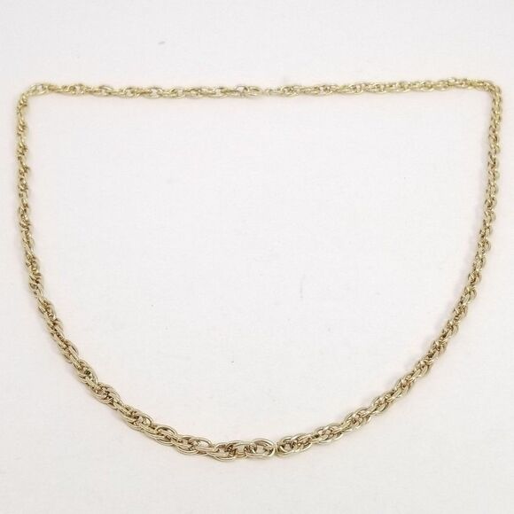 Vintage Long Gold Tone Chain Necklace, Simple Minimal Nice Length, Estate - Picture 1 of 5
